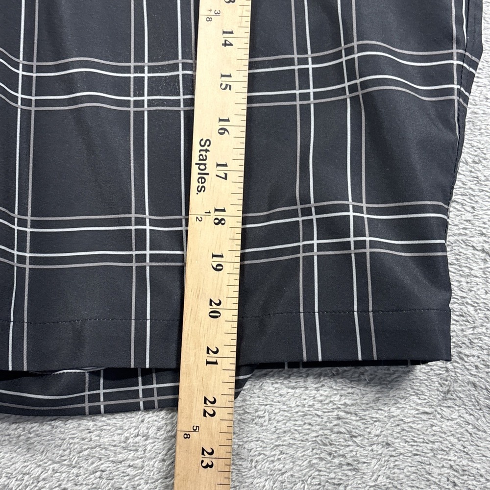 Dunning Golf Shorts Black Gray Plaid Fit Woven Performance Men's Size 40 - Picture 8 of 10
